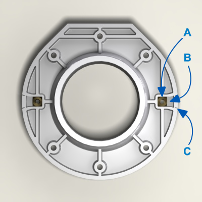 Flange underside